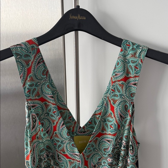 Maeve Backless Paisley Dress in Green and Red - Picture 4 of 9